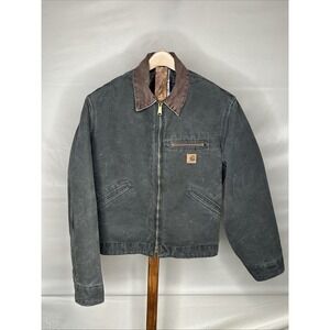 Vintage Carhartt J97 BLK Detroit Jacket Distressed Faded Size Large